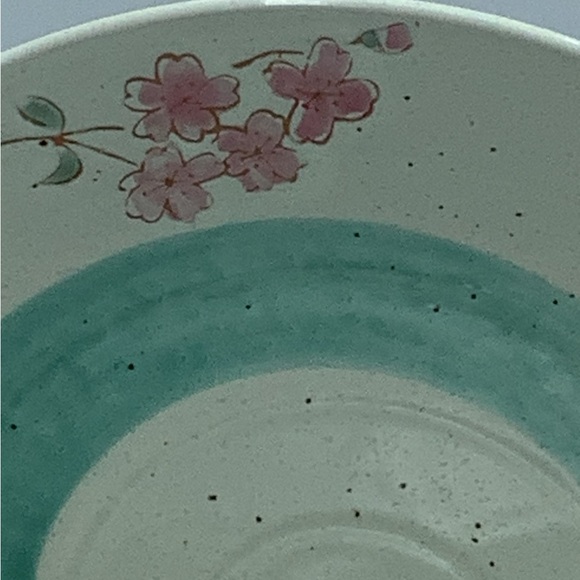 Pink Blossom 8 1/2” Speckled Pottery Plate - Picture 4 of 10